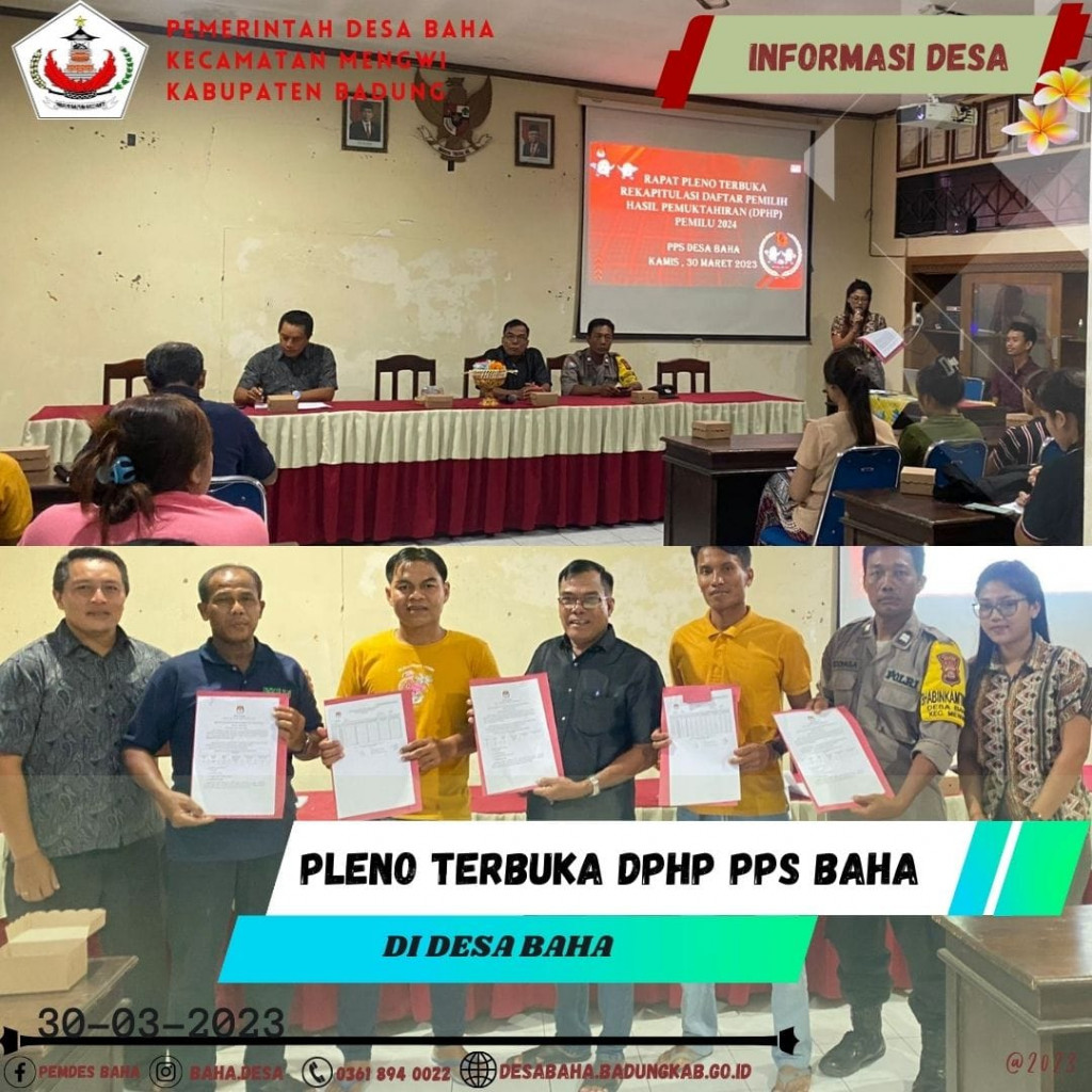 Pleno Terbuka PPS Desa Baha